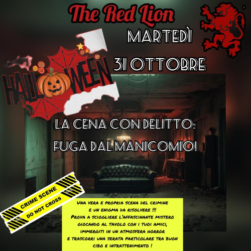 Halloween Night Red Lion🎃✨ CENA CON DELITTO! - Sava - il Tacco di Bacco