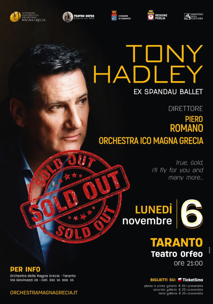 SOLD OUT! TONY HADLEY & l'Orchestra della Magna Grecia