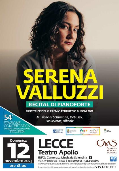 Lecce – Serena Valluzzi, recital di pianoforte