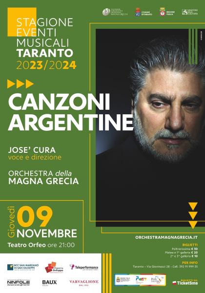 Taranto – CANZONI ARGENTINE – José Cura & l&apos;Orchestra della Magna Grecia