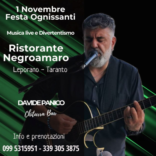 Pranzo spettacolo con Davide Panico al Ristorante Negroamaro