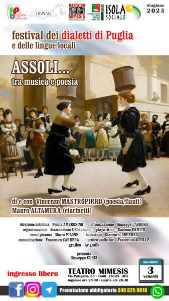 ASSOLI... tra Musica e Poesia - di e con Vincenzo Mastropirro