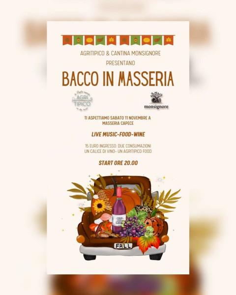 BACCO IN MASSERIA