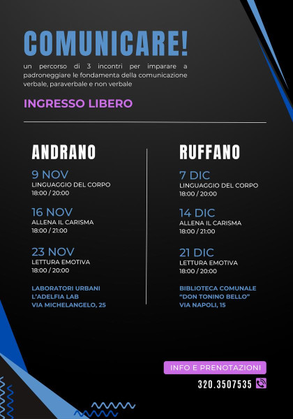 🗣️ COMUNICARE! Seminario libero sulla comunicazione.
