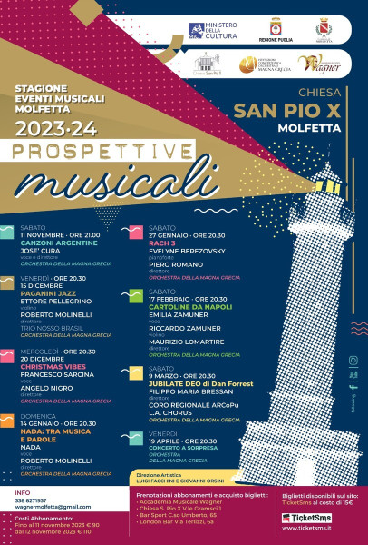 STAGIONE EVENTI MUSICALI Molfetta 2023/2024 Prospettive Musicali
