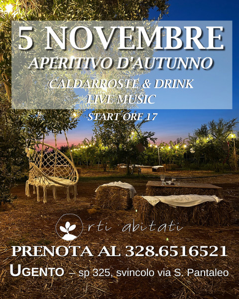 Aperitivo autunnale tra i filari