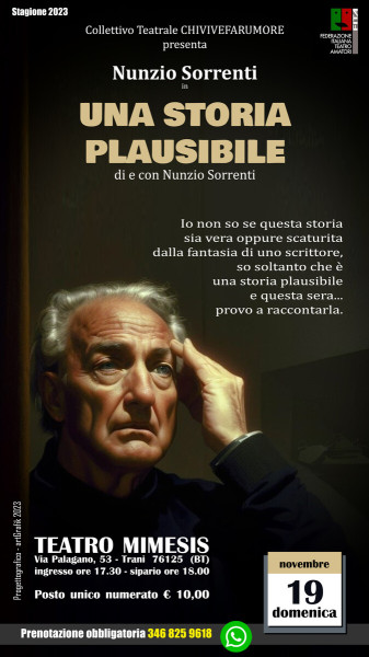 Una storia plausibile di e con Nunzio Sorrenti