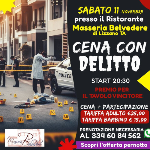 CENA CON DELITTO in Masseria