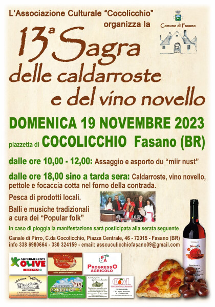 La sagra delle caldarroste e del vino novello a Cocolicchio
