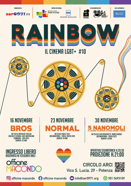 Rainbow, il cinema LGBT+  X edizione