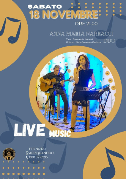 Concerto Anna Maria Narracci Duo live al Sottocoperta Pub Monopoli