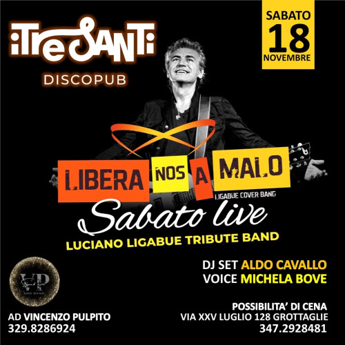 Libera Nos a Malo live concert (Ligabue tribute) + dj set
