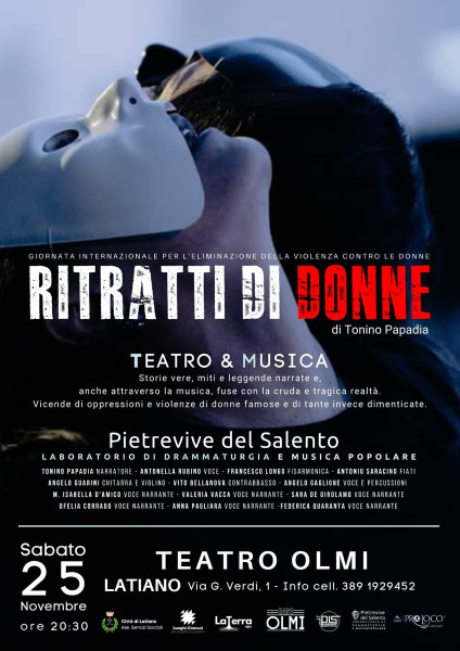 RITRATTI DI DONNE Giornata internazionale per l'eliminazione della violenza contro le donne.