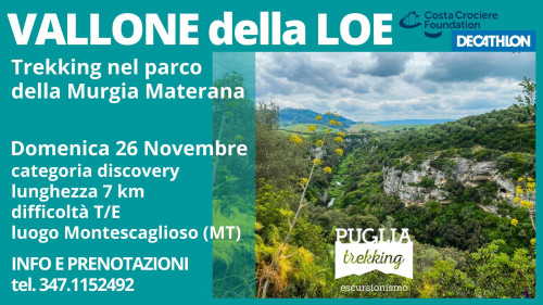 VALLONE della LOE trekking nel parco della Murgia Materana
