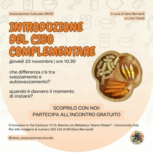 Introduzione al cibo complementare