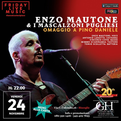 Omaggio a Pino Daniele - Enzo Mautone & I Mascalzoni pugliesi live a Bisceglie