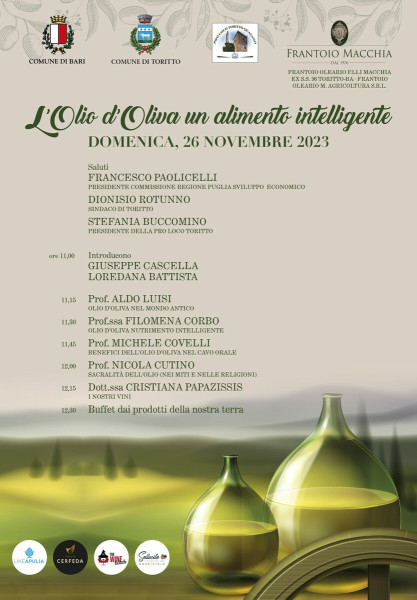 L'Olio di Oliva un alimento Intelligente