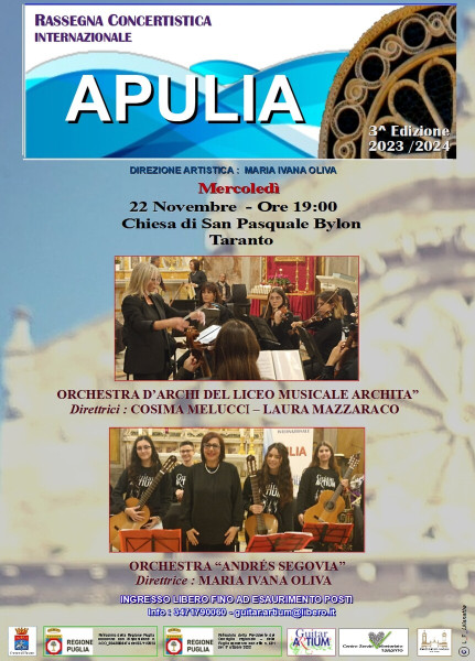 RASSEGNA CONCERTISTICA INTERNAZIONALE  “APULIA”  CONCERTO SANTA CECILIA