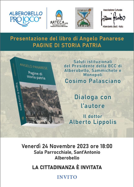 Presentazione PAGINE DI STORIA PATRIA di Angelo Panarese