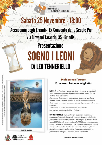 SOGNO I LEONI - LEO TENNERIELLO - Poesie e Prose Andando a Capo