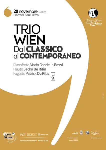 Il Trio Wien in concerto per la prima volta a Molfetta