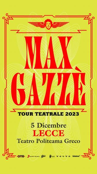 Max Gazze’ Tour Teatrale 2023