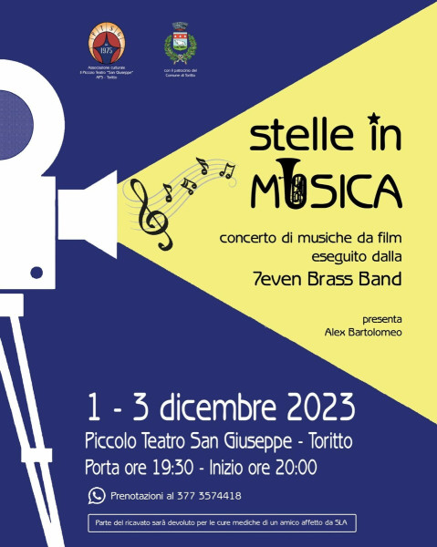 📽️🎶✨ STELLE IN MUSICA ✨📽️🎶 concerto di musica da film  eseguito dalla 7even Brass Band