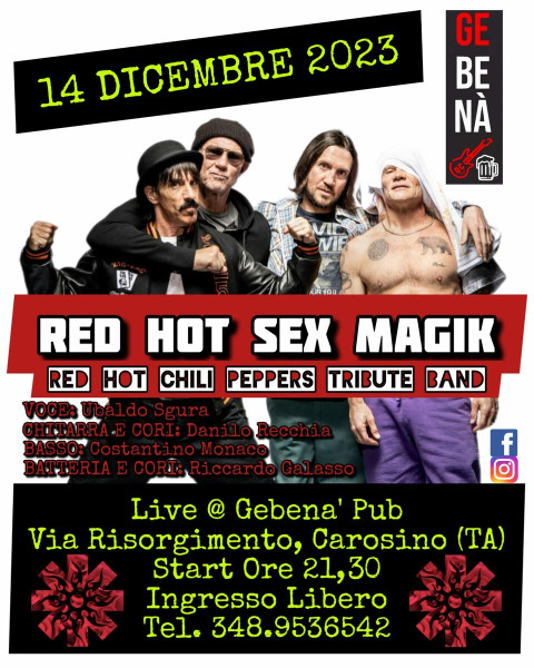 Carosino – Red Hot Sex Magik – tribute band Red Hot Chili Peppers