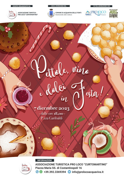 Pettole, vino e dolci natalizi in festa