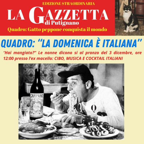 "La domenica è italiana" - Pranzo, musica e cocktail