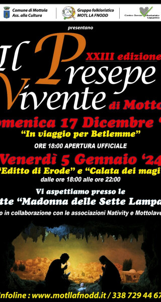 XXIII EDIZIONE DEL PRESEPE VIVENTE DI MOTTOLA