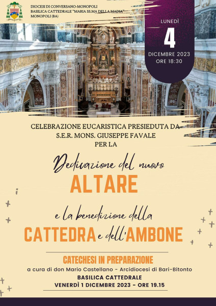 Dedicazione dell'altare, ambone e cattedrale - Solenne celebrazione eucaristica