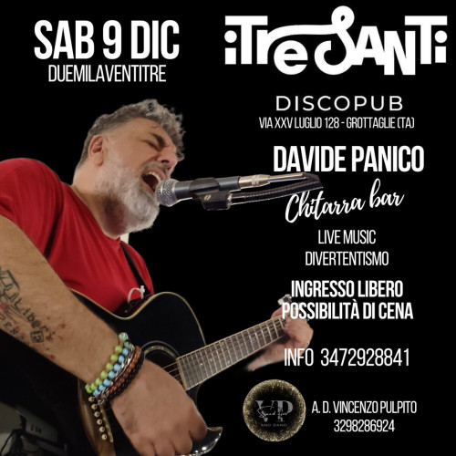 Davide Panico chitarra Bar (cena+disco)