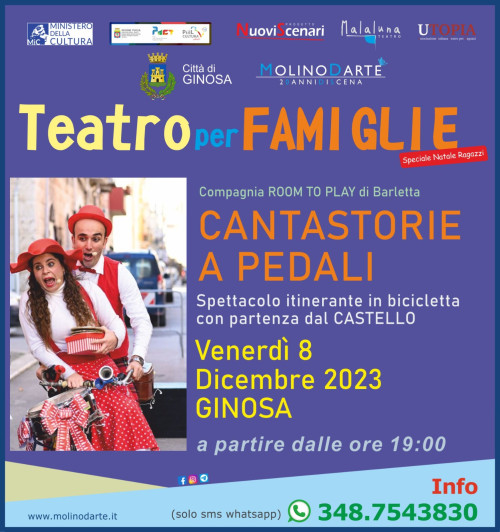 Cantastorie a Pedali per "Teatro per famiglie"