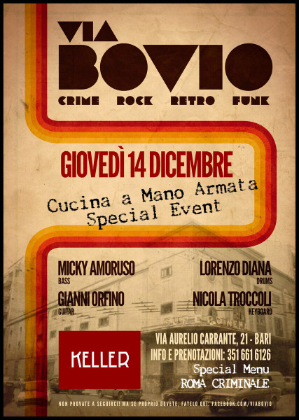 via Bovio Live Keller SPECIAL EVENT: Cucina a mano armata