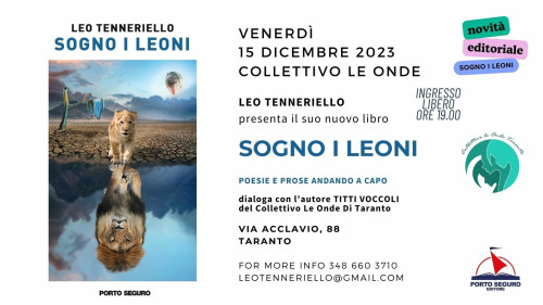 SOGNO I LEONI - nuovo libro di Leo Tenneriello