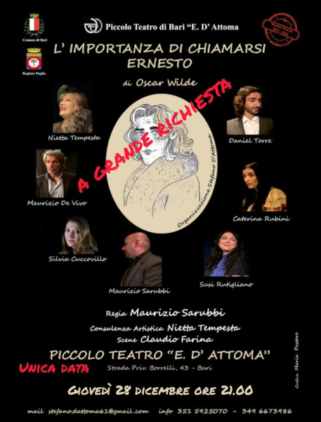 L'IMPORTANZA DI CHIAMARSI ERNEST di Oscar Wilde