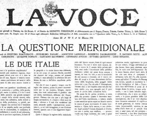 LA QUESTIONE MERIDIONALE - Il Mezzogiorno nello Stato Italiano