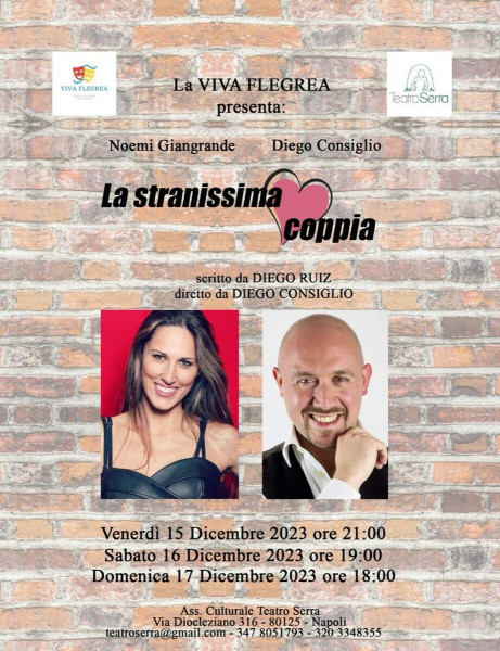 Al Teatro Serra «La stranissima coppia» satira sulle relazioni