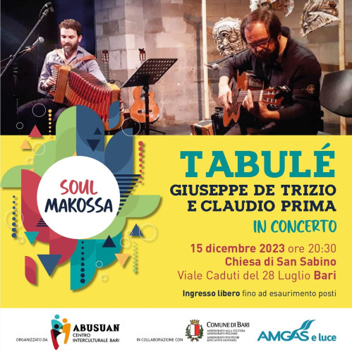 Tabulè | Giuseppe De Trizio e Claudio Prima per Soul Makossa 2023