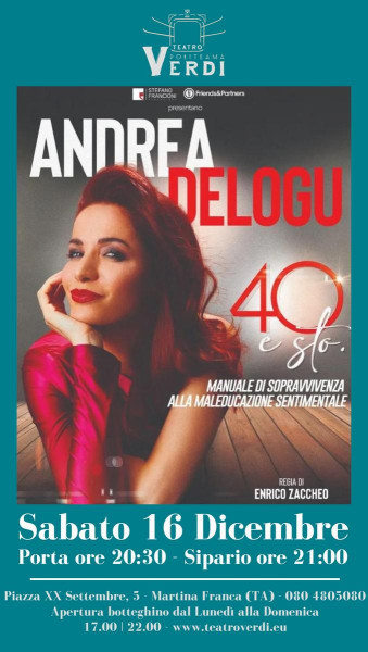 40 e sto spettacolo di Andrea Delogu