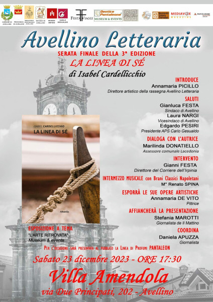 Ad Avellino letteraria, ultimo appuntamento della terza edizione con lautrice, Isabel Cardellicchio: La linea di sé