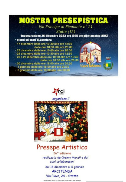 Mostra di presepi artigianali