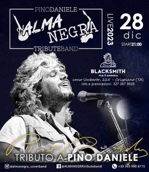 ALMANEGRA Pino Daniele Tribute Band al BLAKSMITH PUB