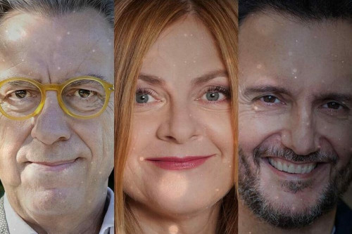 Gianfelice Imparato, Marina Massironi, Valerio Santoro in "Il Malloppo"