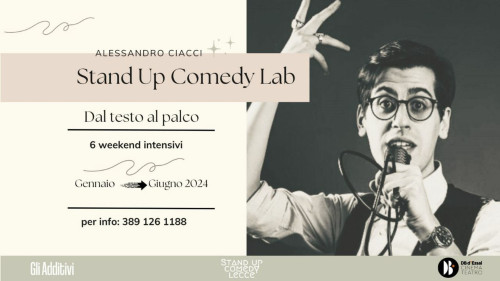 Stand up comedy lab - scrittura creativa con Alessandro Ciacci