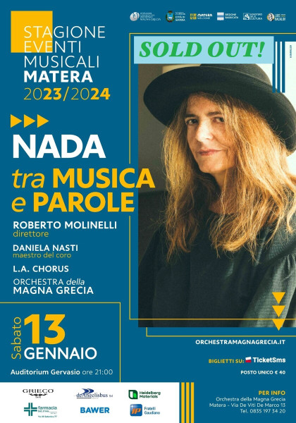 SOLD OUT! NADA & l'Orchestra della Magna Grecia
