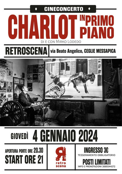 Ceglie Messapica – CHARLOT IN PRIMO PIANO di e con Mirko Lodedo