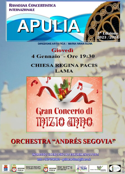 RASSEGNA CONCERTISTICA INTERNAZIONALE APULIA - ORCHESTRA ANDRÉS SEGOVIA