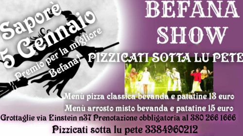 Befana show con i Pizzicati Sotto Lu Pete